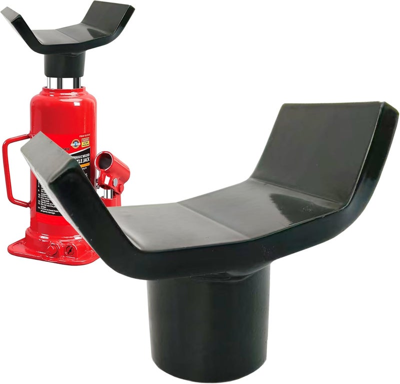 Firofend Bottle Jack Adapter Can Sit On Any Bottle Jack with 1.56" Lifting Platform Or Smaller Sizes. Axle Saddle for 2“, 3”, 4” Round Shaft Tubes and Square Shaft Tubes. (U-Shaped) - Image 1